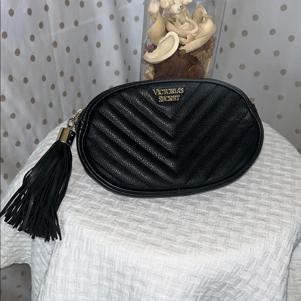 Victoria's Secret Black Chevron Wristlet
